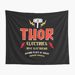 Thor Electrician - Best Electrician Gifts - Thor Hammer - Thor Stormbreaker Tapestry - Amazing Electrician - Thor Brother - Thor Dad