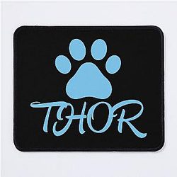 Blue Cat Mouse Pad