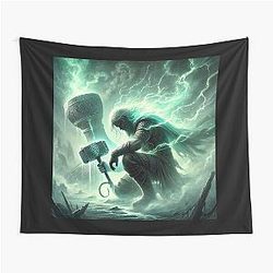 Thor and the Magic Horn Útgarða-Loki Legend Norse Myth Art Tapestry