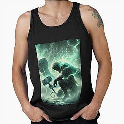 Thor and the Magic Horn - Utgarda-Loki Legend - Norse Myth Art Tank Top