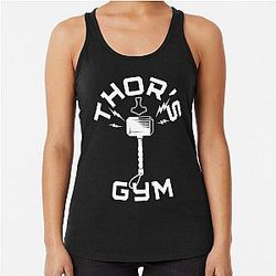 Viking God Thor's Gym Club Racerback Tank Top