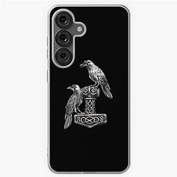 Thor Hammer Mjolnir with Odin Ravens Hugin Munin for Samsung Galaxy Soft Case
