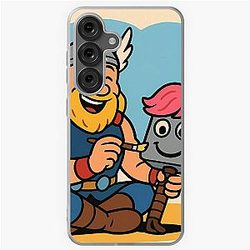 Thor Decorating Mjolnir Funny Norse Cartoon Samsung Galaxy Soft Case