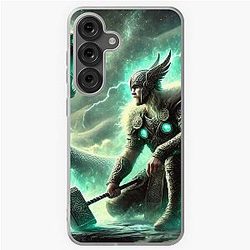 Thor vs. Jormungandr Norse Mythology Battle Viking Art Samsung Galaxy Soft Case
