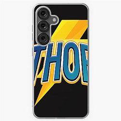Thor Lightning Bolt Design Norse Mythology Comic Style Typography Samsung Galaxy Soft Case