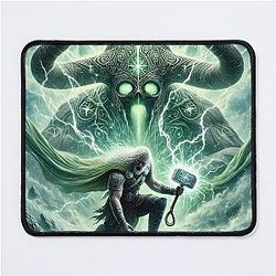 Thor vs The Trial of Old Age Norse Mythology Mouse Pad