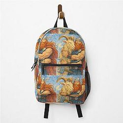 Mighty Thor Hugging a Goat – Norse Art Backpack