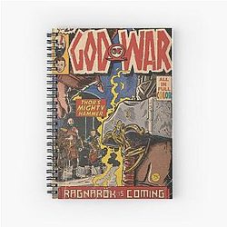 Thor Battles Ragnarök Comic Book Cover Fan Art Spiral Notebook