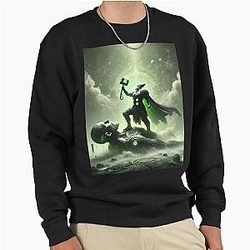 Thor vs. Skrymir Norse Mythology Battle Viking Art Pullover Sweatshirt