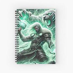Thor and the Magic Cat –  Norse Myth Art Spiral Notebook