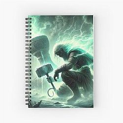 Thor the Magic Horn Útgarða-Loki Legend Norse Myth Art Spiral Notebook
