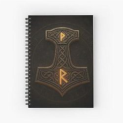 Mjolnir - Epic Thor's Hammer Viking Symbol Notebook