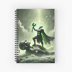 Thor vs Skrymir Norse Mythology and Viking Art Spiral Notebook