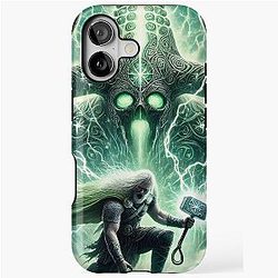 Thor vs. Ellie The Trial of Old Age Norse Mythology Art iPhone Tough Case