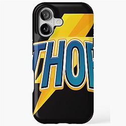 Thor Lightning Bolt Design Norse Mythology Comic Style Typography Tough Case
