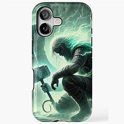 Thor and the Magic Horn – Útgarða-Loki Legend Norse Myth Art iPhone Tough Case