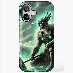 Thor vs Jormungandr Norse Mythology Battle Viking Art iPhone Tough Case