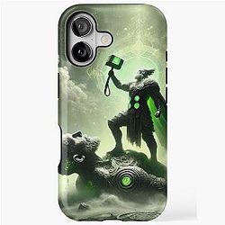 Thor vs Skrymir - Norse Mythology Battle - Viking Art iPhone Case