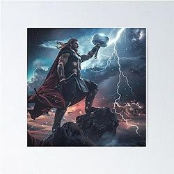Thunder T Shirt Poster of the God Thor
