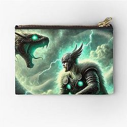 Thor vs. Jormungand – Norse Mythology Battle - Viking Art Zipper Pouch