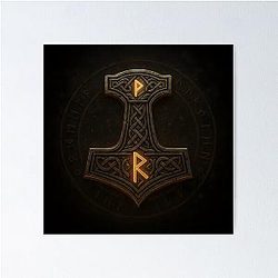 Mjölnir - Epic Thor's Hammer Viking Poster