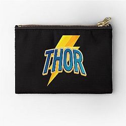 Thor Lightning Bolt Design Norse Mythology Comic Style Zipper Pouch
