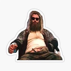 Fat Thor Sticker