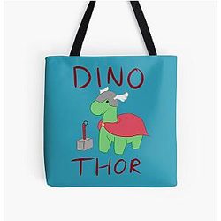 Dinosaur Thor All Over Print Tote Bag
