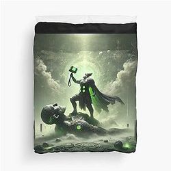 Thor vs. Skrymir Norse Mythology Battle Viking Art Duvet Cover