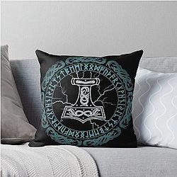 Mjölnir Hammer of Thor Throw Pillow