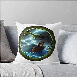 Thor vs Jormungandr Throw Pillow