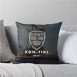 Kon Tiki Throw Pillow