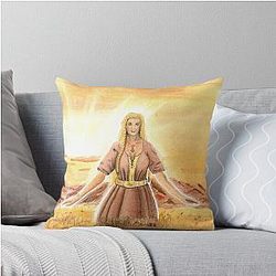 Sif, Norse goddess of fertility, wife of Thor Throw Pillow
