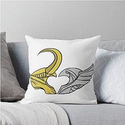 Loki and Thor Throw Pillow