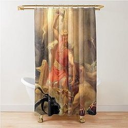 Thor Fight with the Giants by Mårten Eskil Winge Shower Curtain
