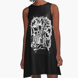 Thor God of Thunder Mjolnir A-Line Dress