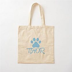 Blue Cat Paw Thor Cotton Tote Bag