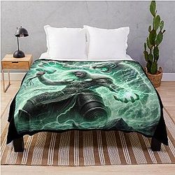 Thor and the Magic Cat Legend - Norse Myth Art Throw Blanket