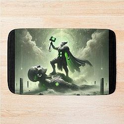 Thor vs Skrymir Norse Mythology Battle Viking Art Bath Mat