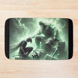 Magnificent Norse Viking Legend Art Bath Mat