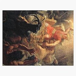 Thor Fights with Giants by Mårten Eskil Winge Jigsaw Puzzle