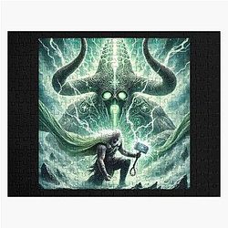 Thor vs. Elli The Trial of Age - Norse Mythology Art