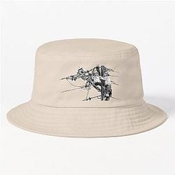 FiberGlass H-Frame Power Line Work Portrait by RP Thor Bucket Hat