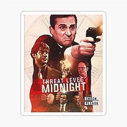 Clean up on threat level midnight aisle five Graphic Sticker