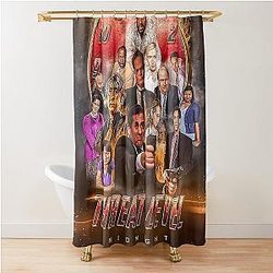 THREAT LEVEL MIDNIGHT Comedy Shower Curtain