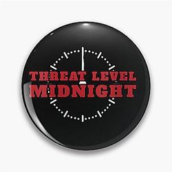 Women's Threat Level Midnight V-Neck Gift Shirt Classic Pin