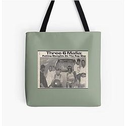 Three 6 Mafia All Over Print Tote Bag