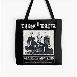 Three 6 Mafia All Over Print Tote Bag