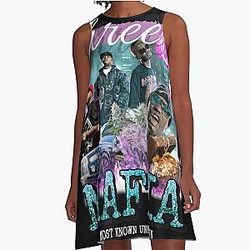 Three 6 Mafia T-Shirt A-Line Dress