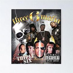 Three 6 Mafia Vintage Design Poster
